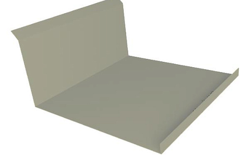 Планка нижнего примыкания 20х122х260х15 Grand Line с покрытием Полиэстер 0,7 мм RAL 7004