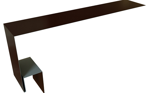 Планка околооконная сложная 200x75x18 (j-фаска) Grand Line с покрытием Satin 0,5 мм RAL 8017