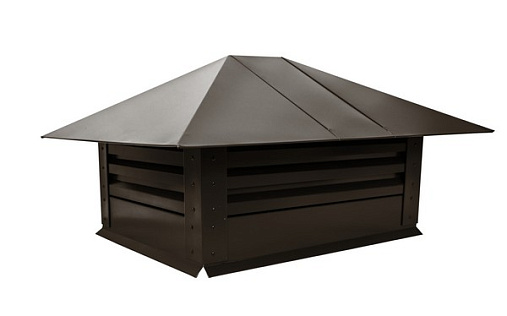 Дымник на трубу с жалюзи 520x390 мм RR 32 с покрытием GreenCoat Pural 0.5 мм