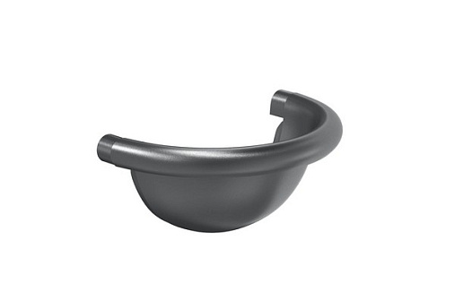 Полукруглая заглушка желоба Aquasystem Премиум 125 мм, Pural Matt, RR 23