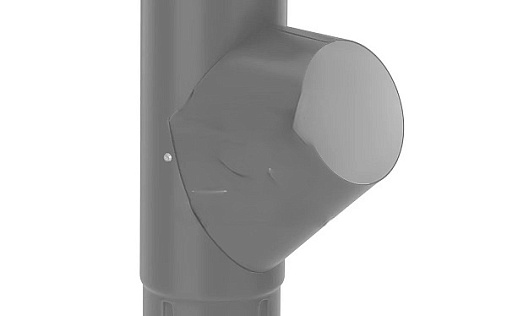 Тройник трубы Vegalux 90 мм RAL 7024