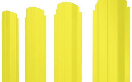 Штакетник фигурный Grand Line П-образный B с покрытием Полиэстер 0,45 мм RAL 1018