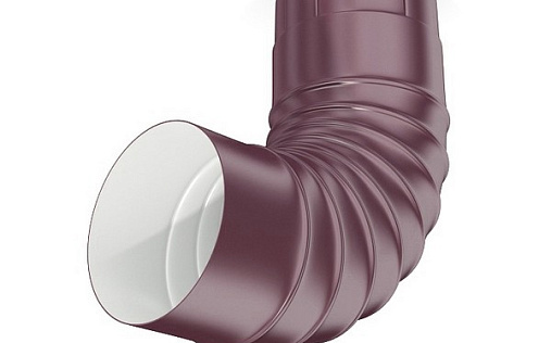 Колено трубы 120 градусов 140 мм RAL 8017