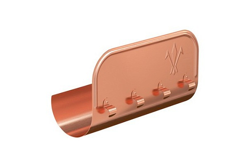 Прямой ограничитель перелива медный Aquasystem Элит 125 мм