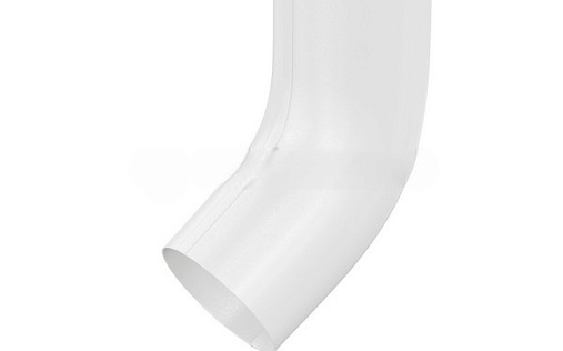 Колено трубы 55 градусов Vegalux 90 мм RAL 9003