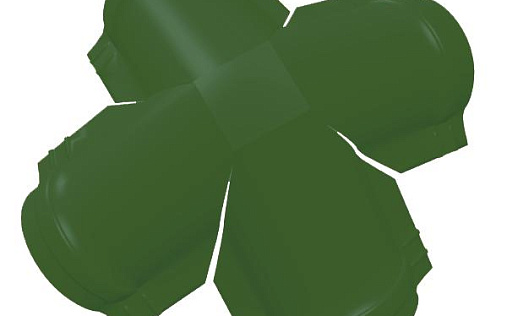 Четверник малого полукруглого конька Grand Line с покрытием Полиэстер 0,45 мм RAL 6002