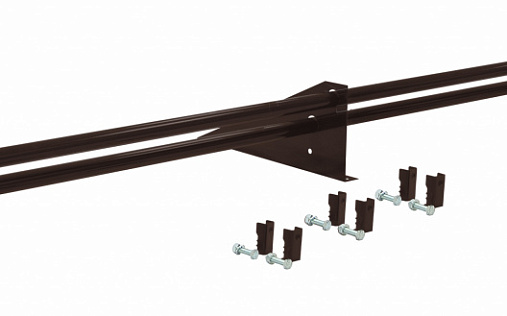 Снегозадержатель трубчатый для фальцевой кровли Optima RAL 8017 3м