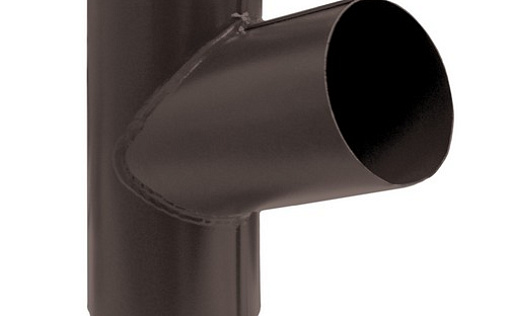 Тройник трубы Grand Line 100 мм RAL 8017