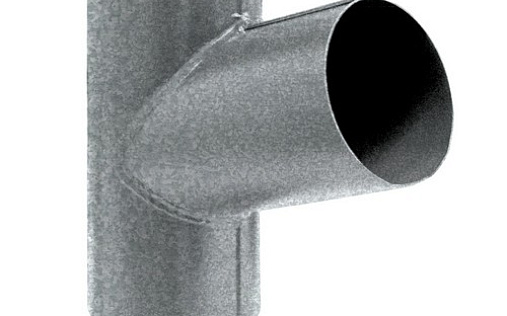 Тройник трубы Grand Line 90 мм Алюцинк