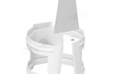 Кронштейн трубы на кирпич 90 мм Металл Профиль Grandsystem RAL 9010