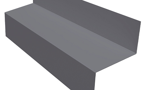 Отлив межэтажный 45 Grand Line с покрытием Satin 0,5 мм RAL 7004