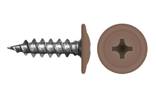 Саморез с прессшайбой по дереву 4,2x16 RAL 8004 (1000 шт)