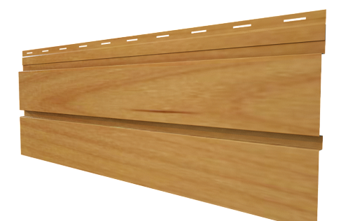 Металлический сайдинг Grand Line Квадро брус Cherry Wood с покрытием Colority Print 0.45 мм