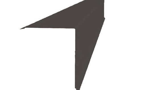 Планка конька односкатной кровли 160x160 Grand Line с покрытием Полиэстер 0,45 мм RAL 8017