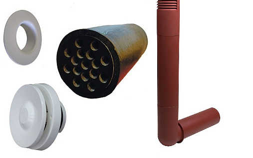 Приточный клапан Vilpe Velco с дефлектором Ross 125/135 Красный