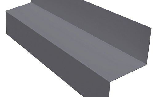 Отлив межэтажный 35 Grand Line с покрытием Satin 0,5 мм RAL 7004