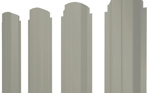 Штакетник фигурный Grand Line П-образный B с покрытием Полиэстер 0,45 мм RAL 7004