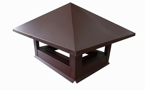 Дымник на трубу 520x390 мм RAL 8017 с покрытием Velur 0.5 мм