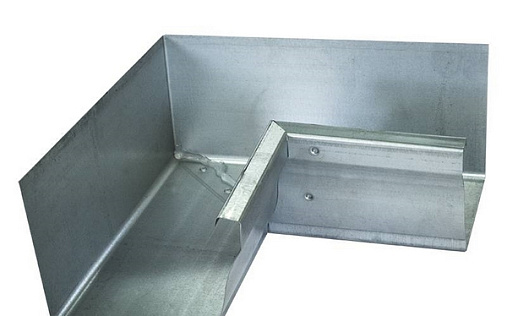 Угол желоба внутренний 90° Grand Line Vortex 127 мм RAL 7024