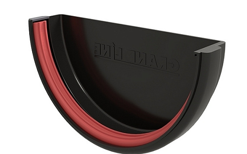 Заглушка желоба 120 мм Grand Line Классика RAL 9005