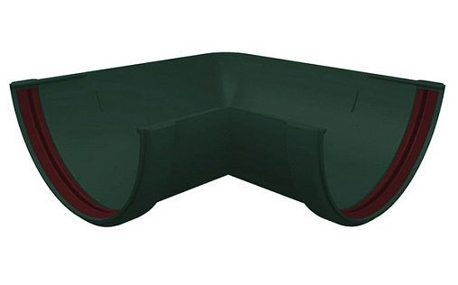 Угол желоба ПВХ 120 мм Grand Line Классика 90 градусов RAL 6005