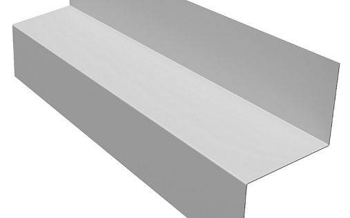 Отлив межэтажный 35 Grand Line с покрытием Satin 0,5 мм RAL 9003