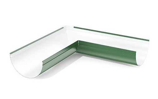 Внутренний угол желоба 125 мм Эконом 90 градусов RAL 6005