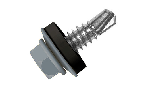 Кровельный саморез по металлу Daxmer 5,5x32 RAL 7011 (250 шт) сверло №3