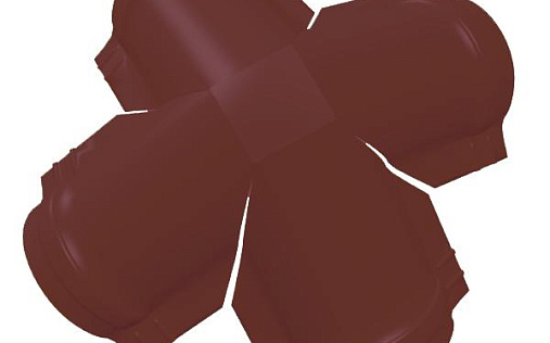 Четверник малого полукруглого конька Grand Line с покрытием Полиэстер 0,45 мм RAL 3005