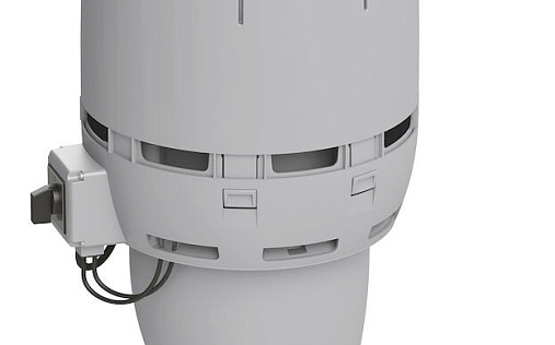 Вентилятор с шумопоглотителем Vilpe Flow ECo125Р/500 Светло-серый