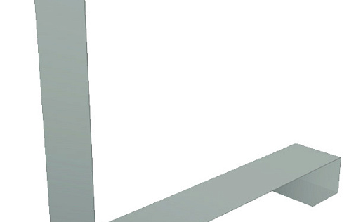 Планка нижнего примыкания к трубе для Кликфальц Pro Grand Line с покрытием Полиэстер 0,45 мм RAL 6019