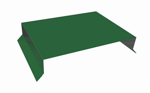 Парапетная крышка прямая 390 мм с покрытием GreenCoat Pural 0.5 мм