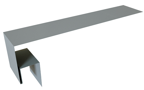 Планка околооконная сложная 200x50x18 (j-фаска) Grand Line с покрытием Satin 0,5 мм RAL 7004