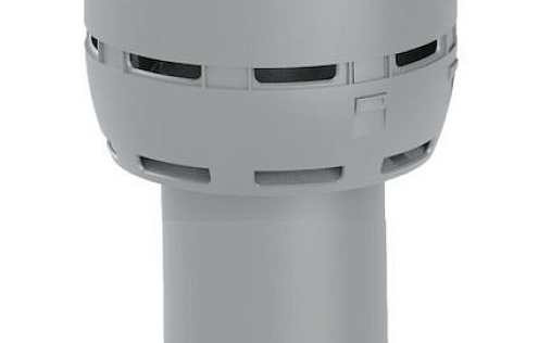 Вентиляционный выход Vilpe Flow диаметром 125/ИЗ/500 мм Светло-серый