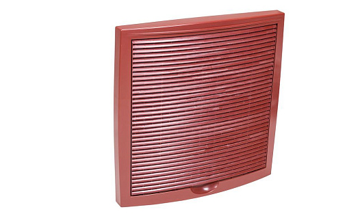 Наружная вентиляционная решётка Vilpe 375x375 Красный