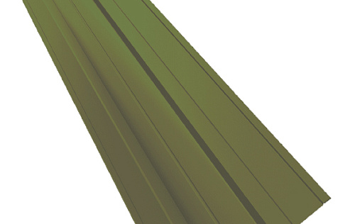 Фигурная планка верхней ендовы 70x70 Grand Line с покрытием Полиэстер 0,45 мм RAL 1015