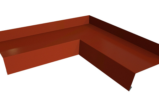 Угол отлива 100 внутренний Grand Line с покрытием Полиэстер 0,45 мм RAL 8004