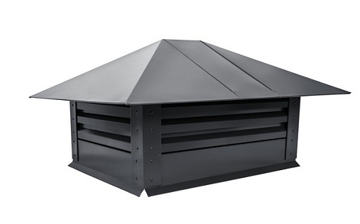 Дымник на трубу с жалюзи 520x390 мм RR 23 с покрытием GreenCoat Pural Matt 0.5 мм