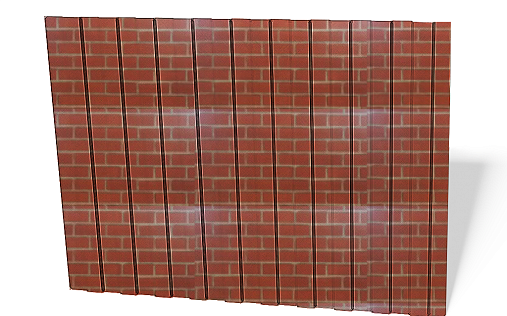 Профнастил С8-1150 (A,B) с покрытием Ecosteel 0.5 мм Кирпич (под камень)