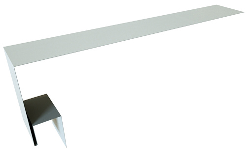 Планка околооконная сложная 250x75x18 (j-фаска) Grand Line с покрытием Satin 0,5 мм RAL 9003