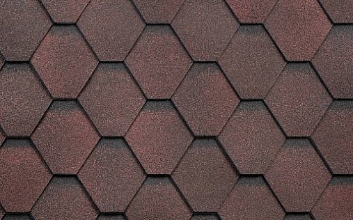 Гибкая черепица Shinglas Кадриль Гранат