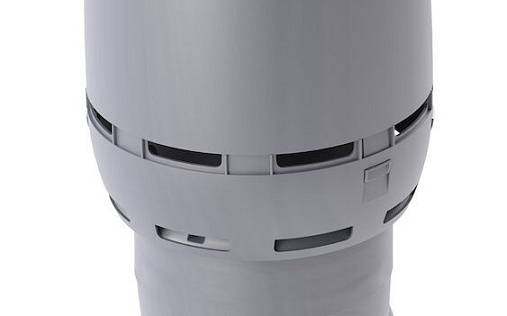 Вентиляционный выход Vilpe Flow XL диаметром 250/ИЗ/700 мм Светло-серый