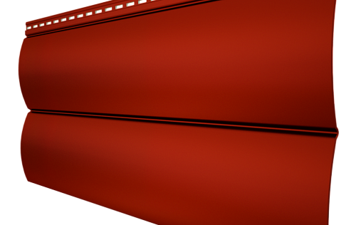 Металлический сайдинг Grand Line БлокХаус New RAL 3009 с покрытием Velur 0.5 мм