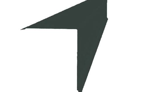 Планка конька односкатной кровли 160x160 Grand Line с покрытием Полиэстер 0,7 мм RAL 6005