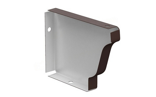 Заглушка желоба правая 120 мм МП Бюджет RAL 8017