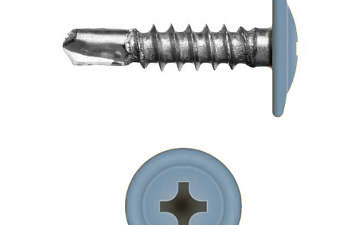 Саморез с прессшайбой по металлу 4,2x16 RAL 5024 (200 шт)