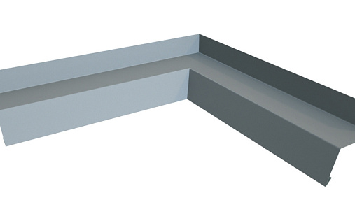 Угол отлива 50 внутренний Grand Line с покрытием Полиэстер 0,45 мм RAL 7004