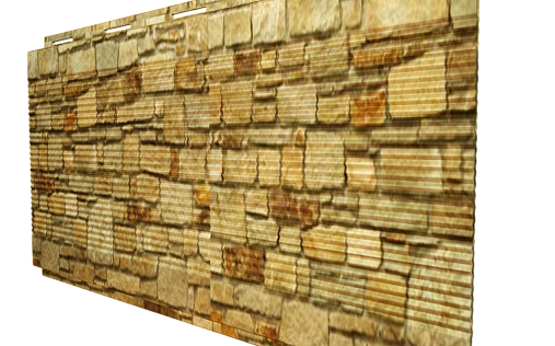 Металлический сайдинг с плёнкой Grand Line Вертикаль Gofr Fine Stone с покрытием Colority Print 0.45 мм