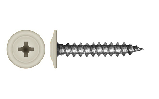 Саморез с прессшайбой по дереву 4,2x25 RAL 9001 (500 шт)