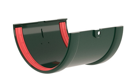 Соединитель желоба ПВХ Grand Line Классика 120 мм RAL 6005